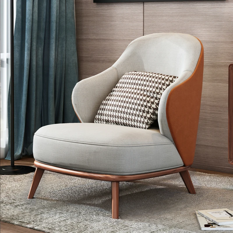 

LL Recliner Leisure Wingback Chair Modern Simple and Light Luxury Internet Celebrity Fabric