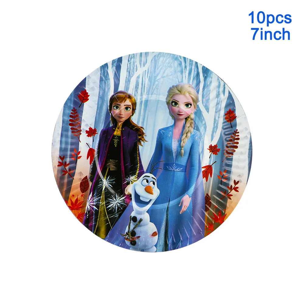 Vajilla desechable para fiesta de Princesas de Disney, plato y vaso de papel, servilletas, decoraciones de cumplea&ntilde;os, suministro de alta calidad, gran oferta-3