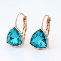 Серьги-капельки Volkhova медные с кристаллами