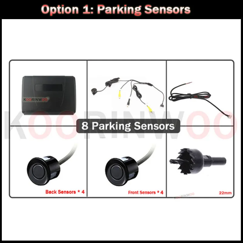 

Умная Система OOWLIVEE с двумя чашками, парковочные датчики 8 для автомобиля, Интеллектуальный движущийся парковочный монитор, парктроник с камерой заднего вида