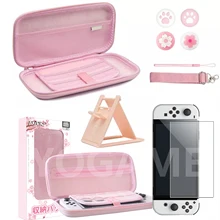 2021 New Switch OLED Accessories Kit Storage Carry Bag PU Hard Shell Pouch Case Screen Protector With OLED Consoel Stand Holder