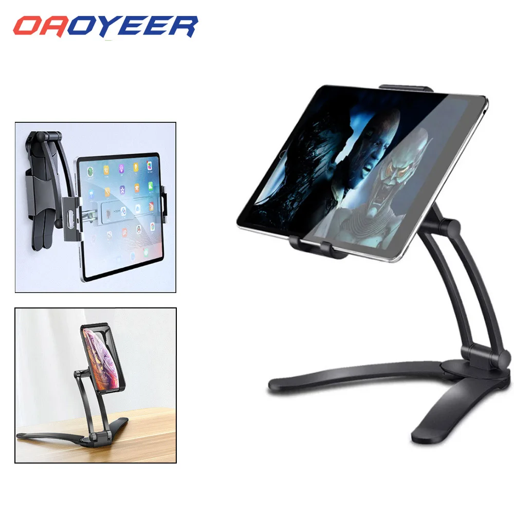 oaoyeer universal tablet stand wall desk tablet mount stand metal bracket smartphone holder tablet holder for phone stand free global shipping