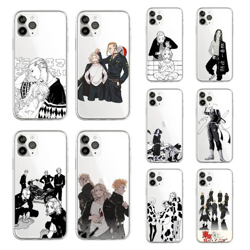

Tokyo Revengers Japan anime Phone Case Transparent soft For iphone 12 11 13 7 8 6 s plus x xs xr pro max mini
