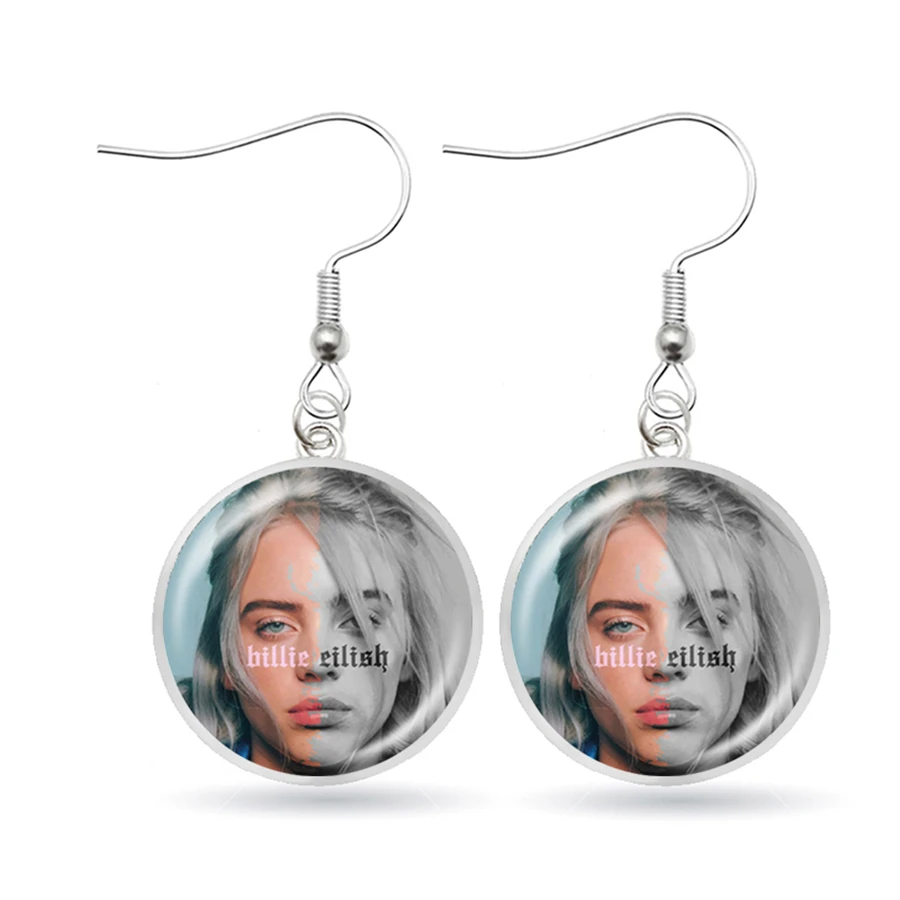 Серьги в стиле хип-хоп Billie Eilish популярные серьги Харадзюку для молодых певиц