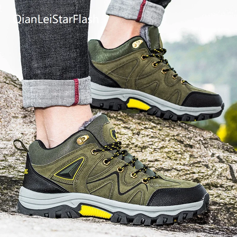 

Мужские походные кроссовки 2020, резиновые мужские кроссовки, обувь для скалолазания, кожаная Уличная обувь для путешествий и прогулок, мужск...