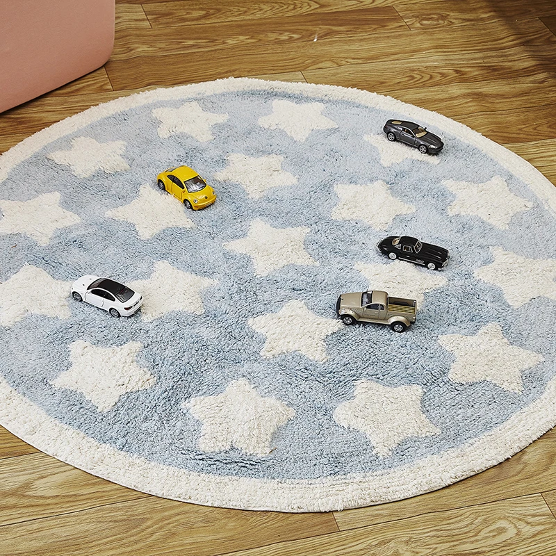 

Baby Activity Gym Developing Mat Crawling Activity Rug Room toddler Decoration Star Velvet Carpet YZL027