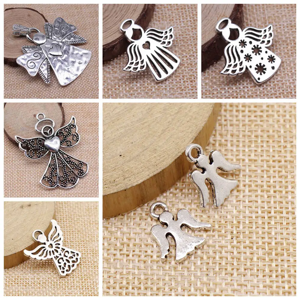 

Charms For Jewelry Making Kit Pendant Diy Jewelry Accessories Angel With Wings Charms