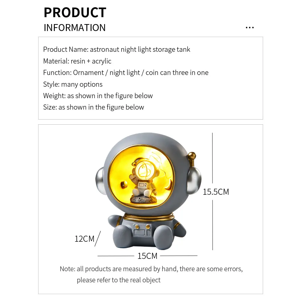 

Resin Astronaut Figurines Home Decoration Accessories For Living Room Modern Money Box Piggy Bank Children Toy Birthday Gift