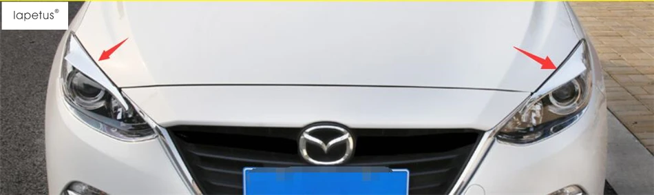 Lapetus Аксессуары для Mazda 3 AXELA хэтчбек седан передние фары лампа век брови полосы крышка комплект отделка