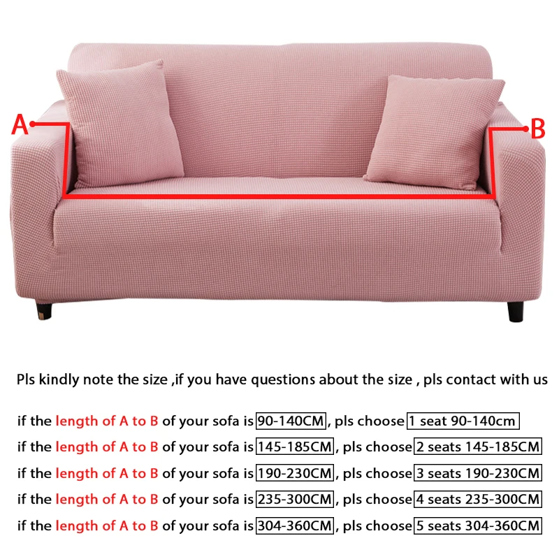 Клетчатый жаккардовый Мягкий тканевый Синий чехол для дивана в гостиную