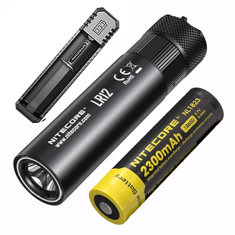 Выдвижной диффузор NITECORE LR12 CREE XP L HD V6 LED 1000 люмен 2 в 1 фонарик для чтения бесплатная