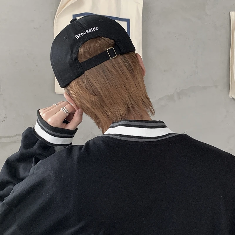

Hat Man Popular Brand Korean-style Black Peaked Cap Male Cool Sun Hat Young MEN'S Visor Soft Top Baseball Cap Male