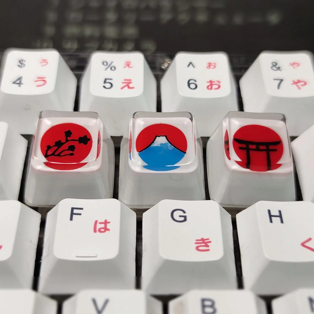 Японские колпачки для клавиш с резиновыми цветами вишни переключателя Cherry Mx