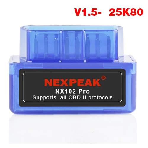 OBD2 EML327 V1.5 автомобильный диагностический инструмент Мини Bluetooth адаптер ELM327 OBDII автоматический диагностический инструмент автомобильный диагностический сканер для Android - Цвет: NX102 PRO BLUE