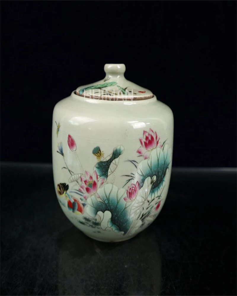 

Elaborate Porcelain Hand Painting Tea Leaf Container Crafts Home Decoration China#3