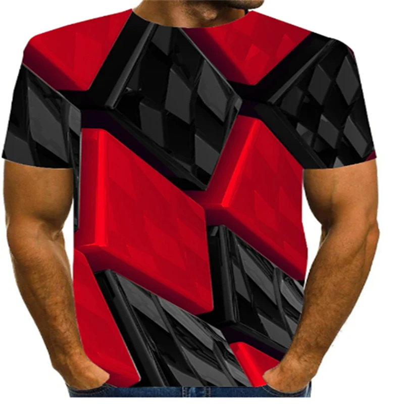 

T-shirt men 2021 summer new style men's T-shirt casual horror 3D printing pattern fashion short-sleeved summer new style