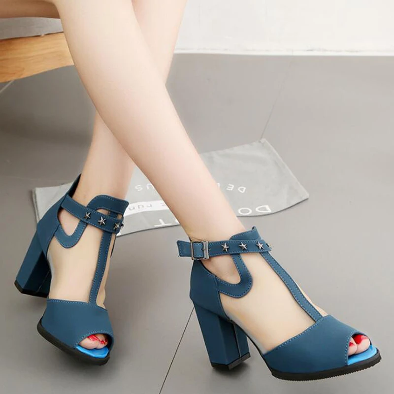 

Women sandals 2020 fashion summer shoes women high heels hollow mesh sexy sandals size 35 - 43 mujer sandalias