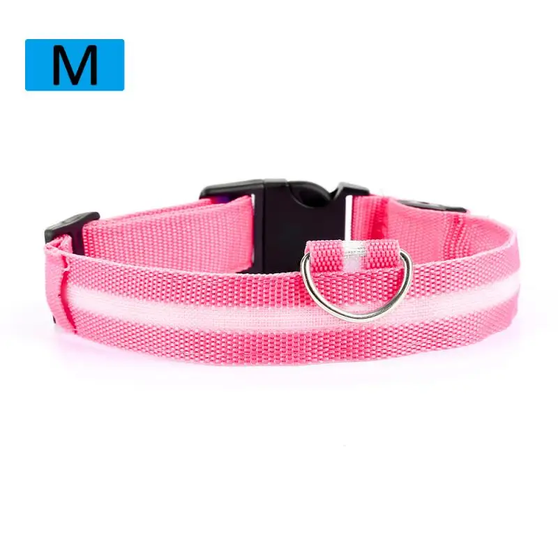 

5 Sizes Battery Led Dog Collar Anti-Lost/ Car Accident Avoid Collar For Dogs Puppies Dog Cats Collars Luminous Pet Supplies