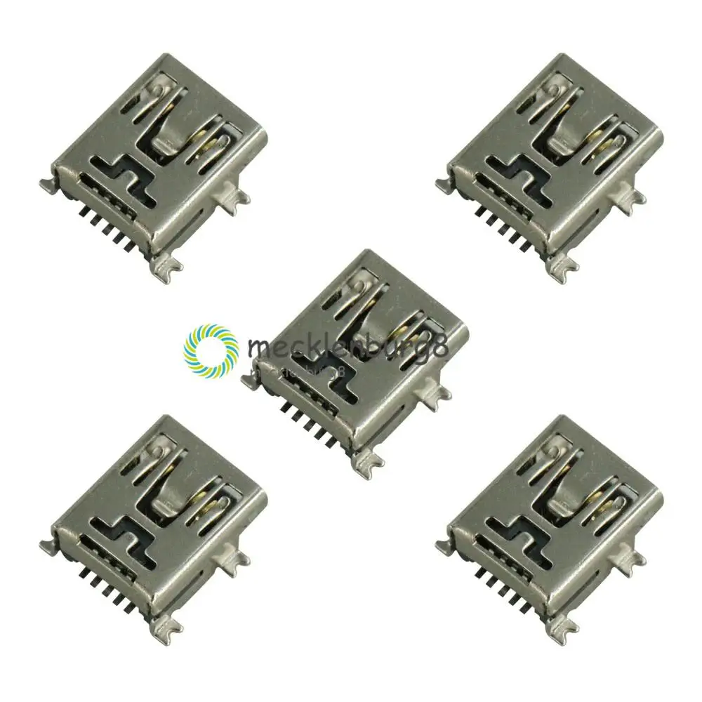10 шт. мини USB Тип B Женский 5-контактный SMT SMD Разъем Порт печатной платы |