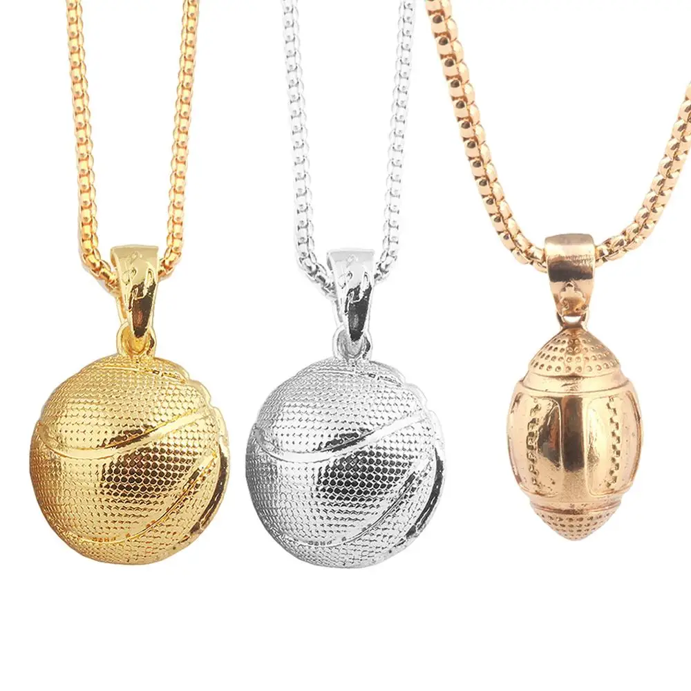 Уличный стиль спортивные ювелирные изделия креативное ожерелье регби