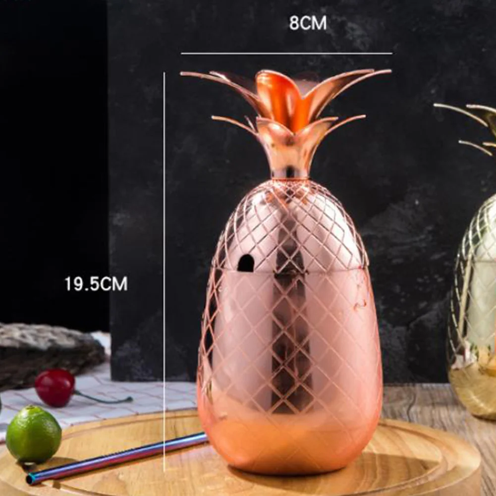 Медная кружка для коктейля в форме ананаса объемом 550 мл. чашка кофе молока посуда