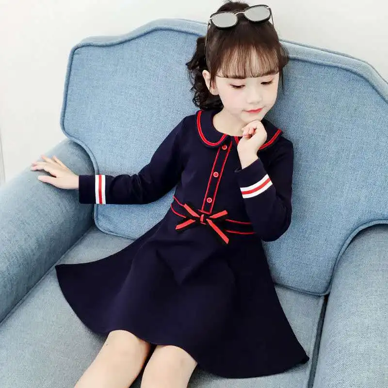 

Fancy Childhood New Autumn Kids Designer Clothes Baby Sweater Dress Autumn Winter Woolen Princess Christmas Dresses for Girls
