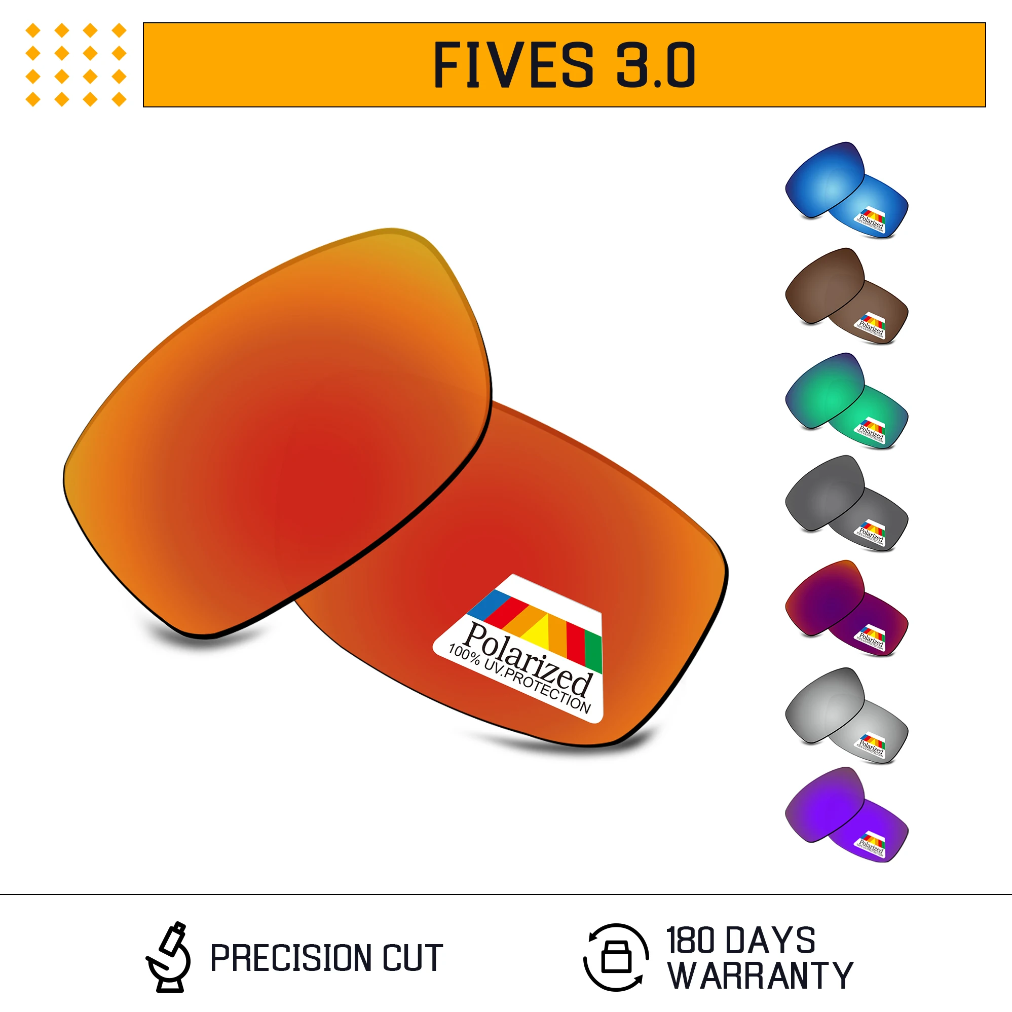 Lenti Di Ricambio Polarizzate Bwake Per-Montatura Per Occhiali Da Sole Oakley Five 3.0-Opzioni Multiple