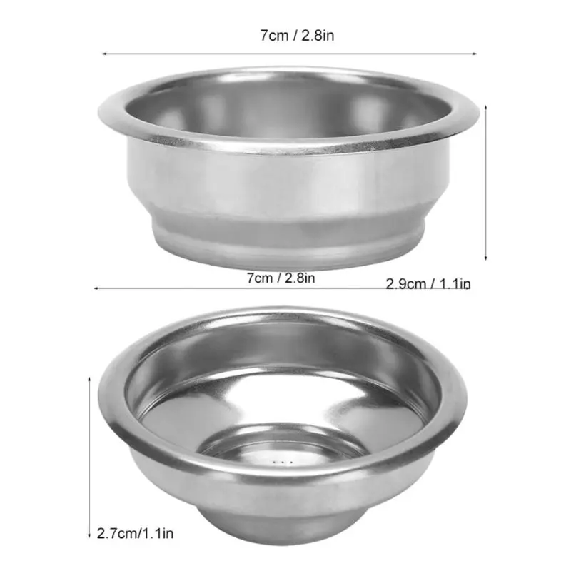 

58mm Double Layers Single/Double Doses Filter Basket Semi-Automatic Coffee