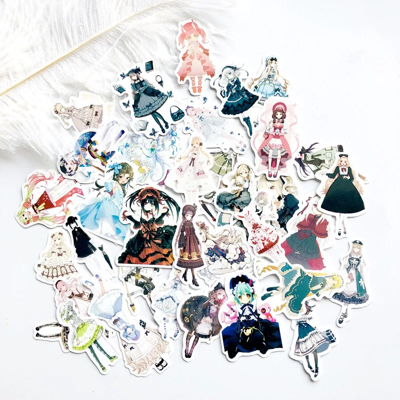 

10/40pcs Lovely Girl Lolita Hand Kawaii Account Stickers Skateboard Guitar Kids Toys Flat Glasses Cups Suitcase Mobile