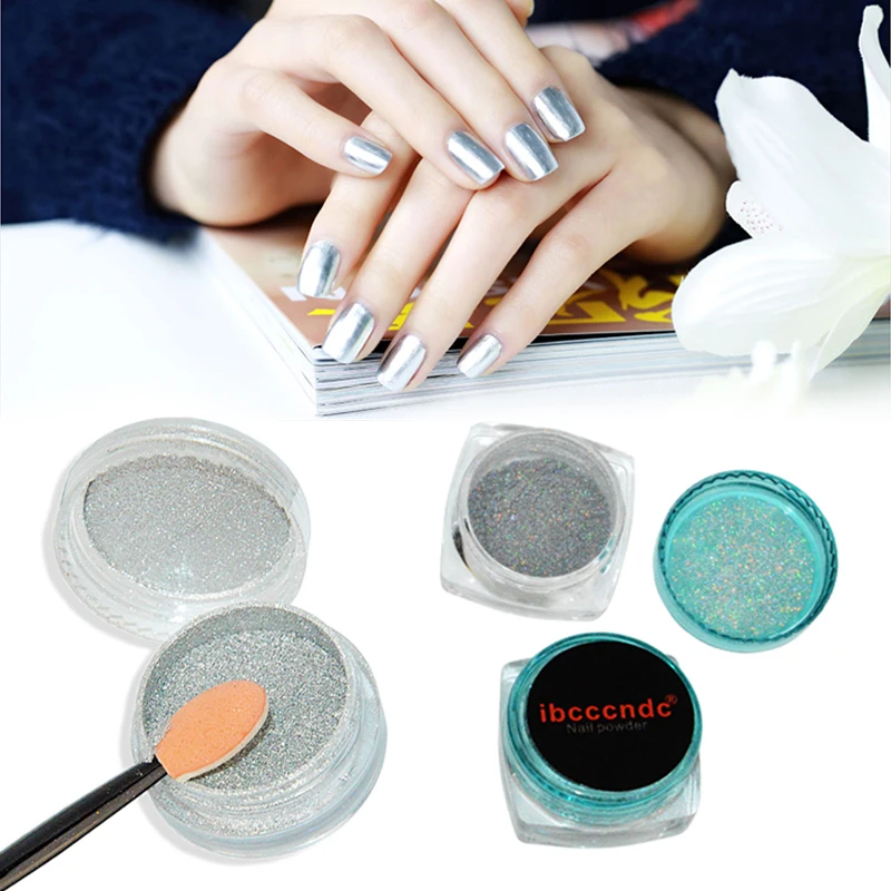 1 коробка блестящая пудра для дизайна ногтей Волшебная зеркальная гладкая