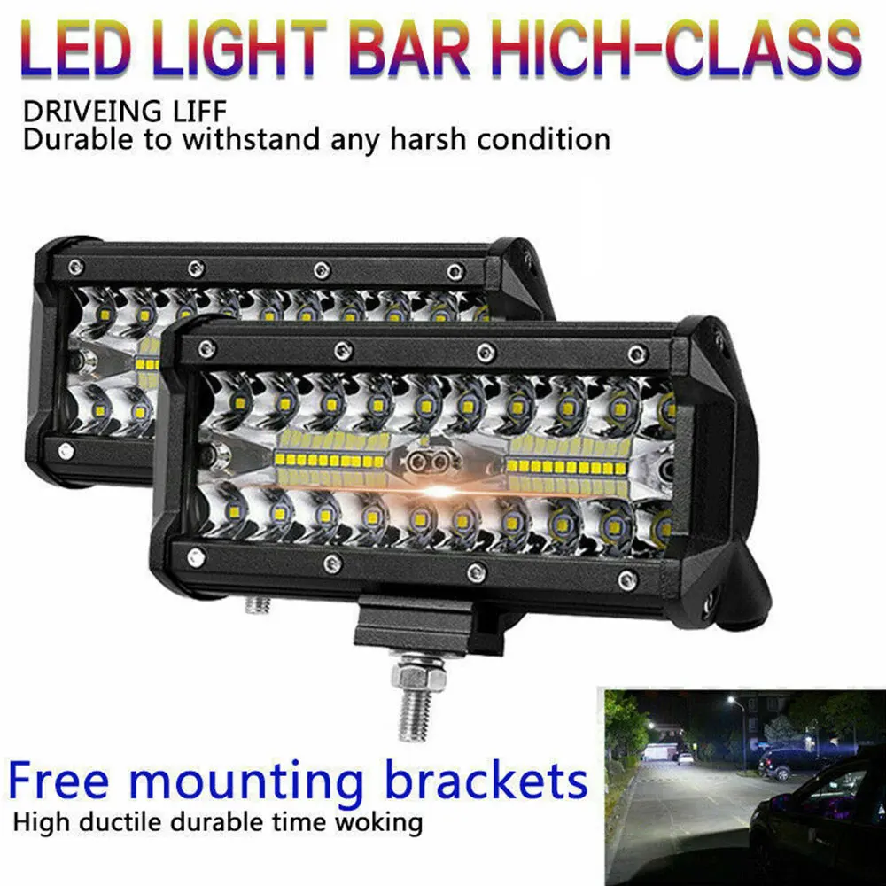 

7inch 120w LED work light bar combo beam car Driving lights for Off Road truck 4WD 4x4 motorcycle ramp 12V-24V auto fog lamp