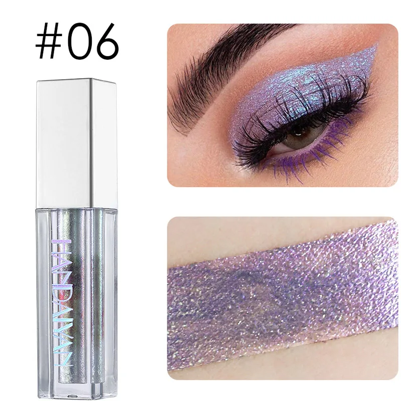 Новые жидкие тени для век макияж длительный Сияющий мерцающий блеск Косметика