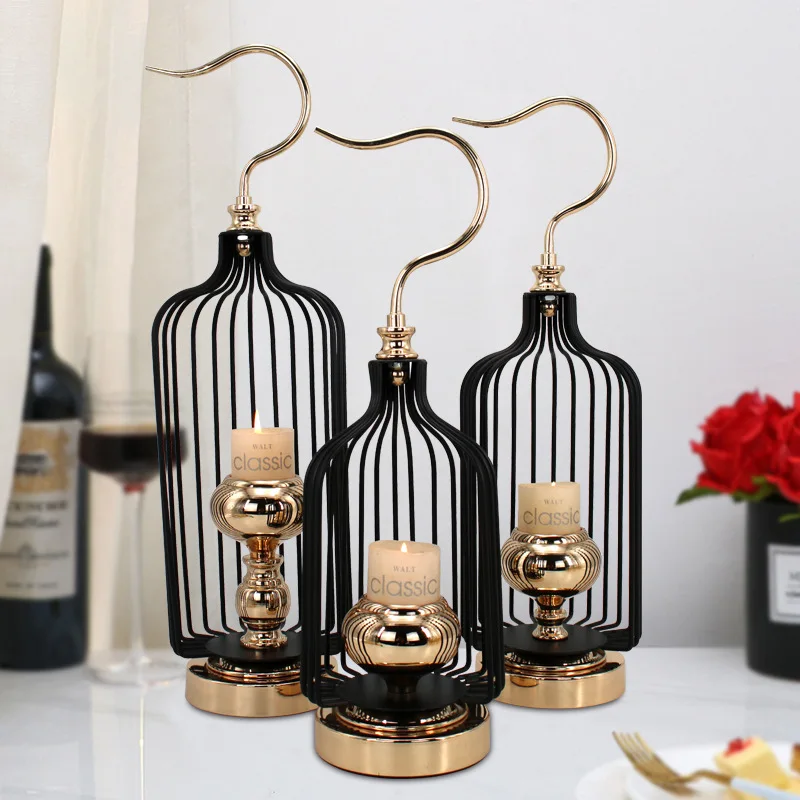 Скандинавский креативный Золотой подсвечник в стиле ретро | Дом и сад