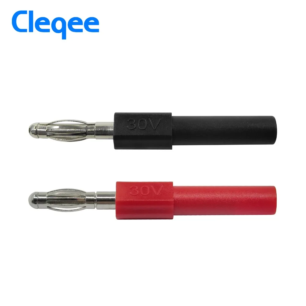 Cleqee P7024 2 шт. 4 мм банановый штекер с внутренней пружиной переходник для