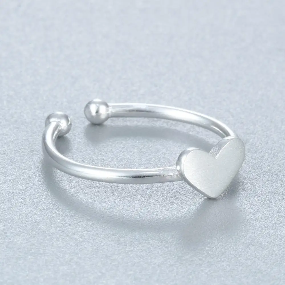 

DIEERLAN Exaggerated Personality 925 Sterling Silver Heart Rings For Women Wedding Jewelry Adjustable Finger Men Ring Anillos
