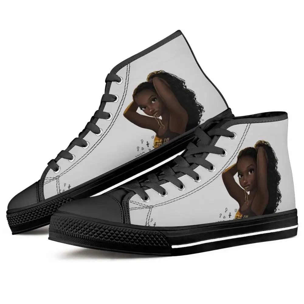 

ICantBreathe High Top Women Fashion Canvas Casual Shoes African Pattern Sneaker Breathable Flat Vulcanize Shoes Zapatos