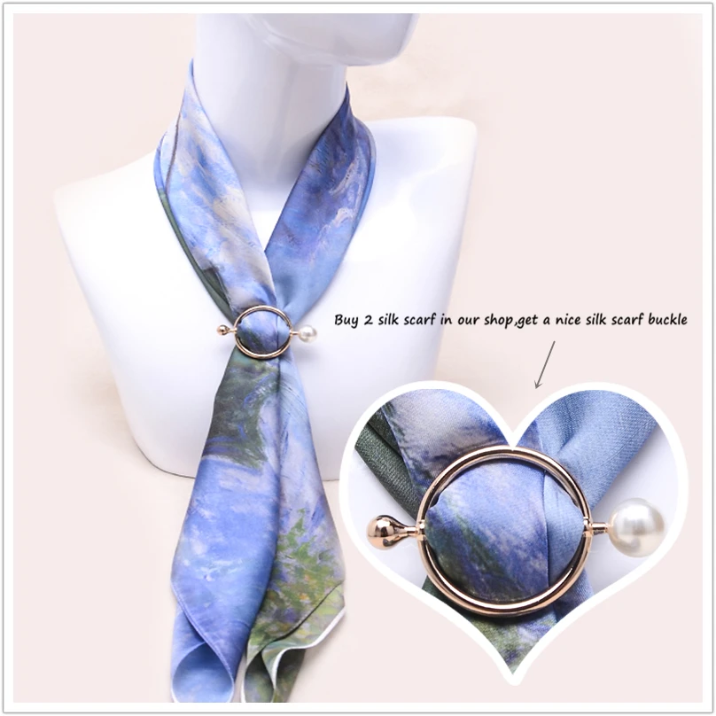 

Female Foulard fashion Silk Square Scarf For Women 70*70cm Neck Hair Tie Band Designer Soft Neckerchief Hijab foulard en soie