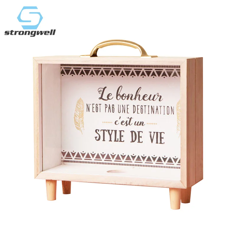 Strongwell корейский стиль большая копилка из массива дерева Противоударная домашняя