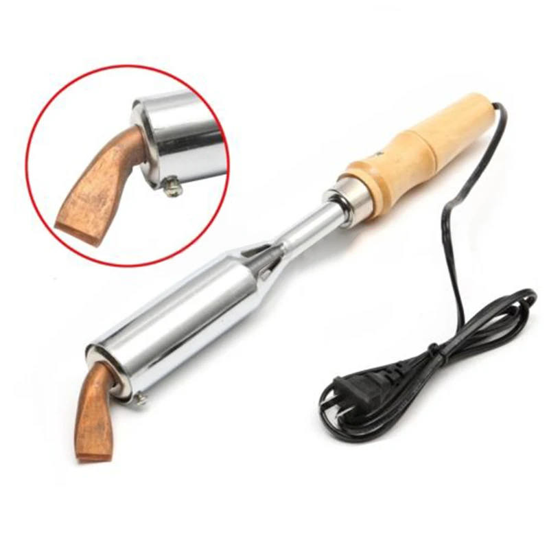 

100/150/200/300W Soldering Iron Welding Electronic Copper Chisel With Wood Handle Duty Chisel 220 V 450-600 Degree Welding Tool
