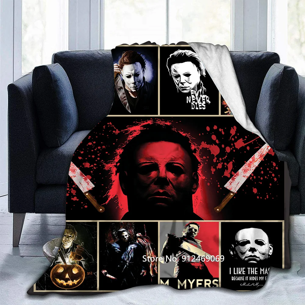 Мягкое Фланелевое Флисовое одеяло Майкла Майерса из фильма ужасов 3D на Хэллоуин |