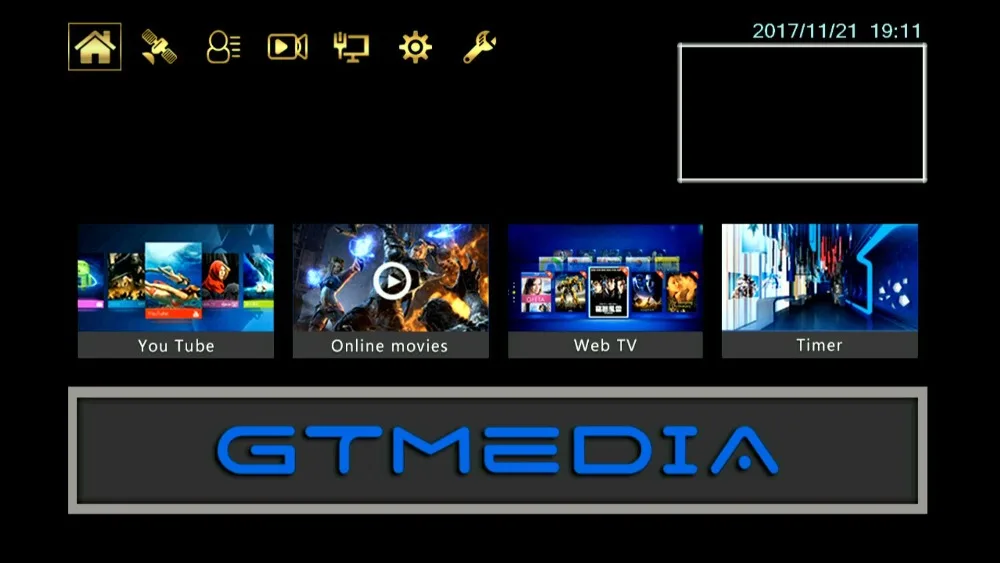 Спутниковый ресивер 1 год CCCAM Gtmedia V9 Super power by free sat DVB-S2 встроенный wifi h.265 wifi внутренняя мощность vu телеприставка