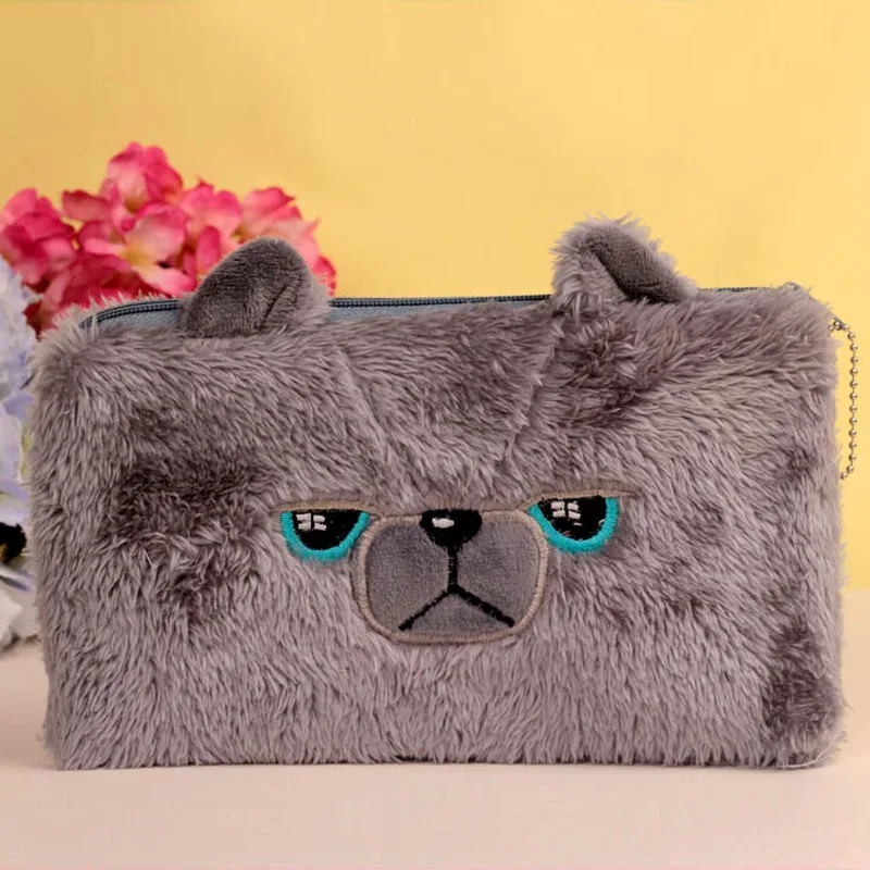 Корейский школьный Карандаш Чехол Kawaii милые плюшевые уголовного для девочек