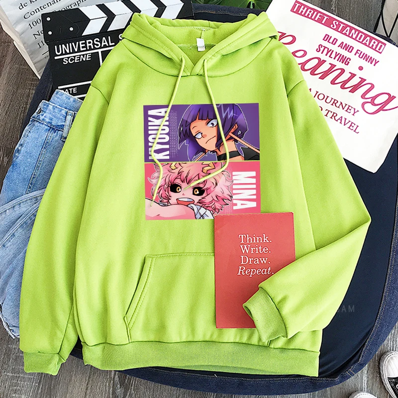 Толстовки с капюшоном моя геройская Академия аниме Харадзюку Милая мультяшная