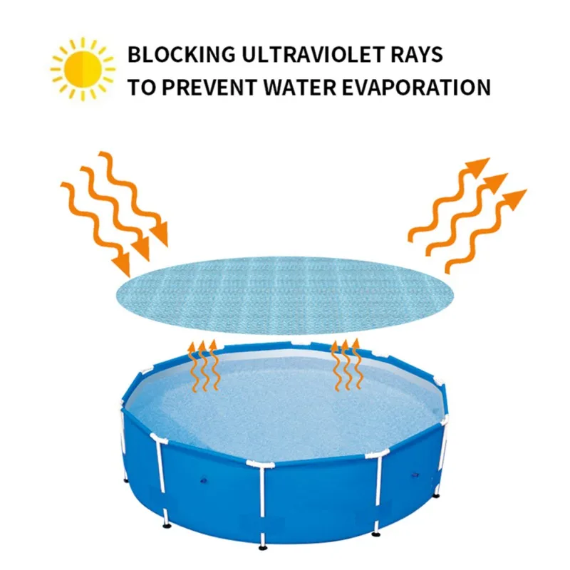 

Pool Solar Tarpaulin Round Diameter 305CM/120In Solar Film Thickness For 2021 new Wedding supplies valentines day Gift Summer