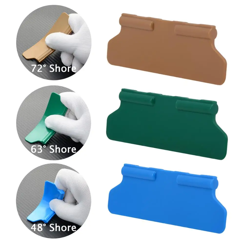 

EHDIS 3pcs/Set Film Wrapping Car Soft Scraper Window Tint Wall Paper Foil Install Plastic Squeegee Carbon Vinyl Applicator Tool