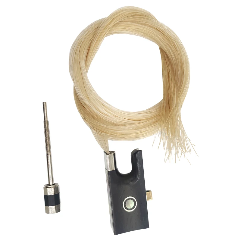 

1 set top ebony violin/cello bow frog Install screw bow horse hair 3/4-4/4 size, violin/cello parts