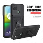 Противоударный чехол-подставка с кольцом для Motorola Moto G9 Power Push Pull, Защита камеры, задняя крышка телефона, чехол для Rola MotoG9 G9Power