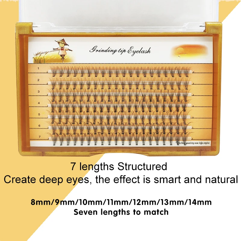 

New product hot sale 10 single cluster segmented eyelashes handmade false eyelashes natural soft false eyelashes personality
