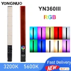 YONGNUO YN360 III YN360III Pro ручной светодиодный светильник для видеосъемки сенсорная Регулировка Bi-colo 3200k-5500k RGB цвет