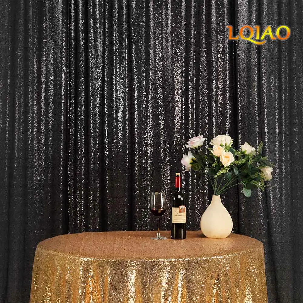 

Customize- 1 PC Black 6m width 2.4m height sequin backdrop including shipping cost to AUS